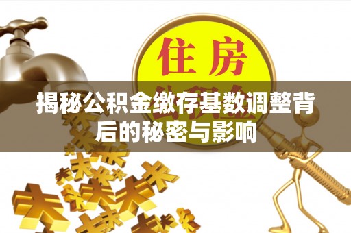 三河揭秘公积金缴存基数调整背后的秘密与影响