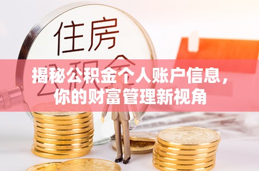 三河揭秘公积金个人账户信息，你的财富管理新视角